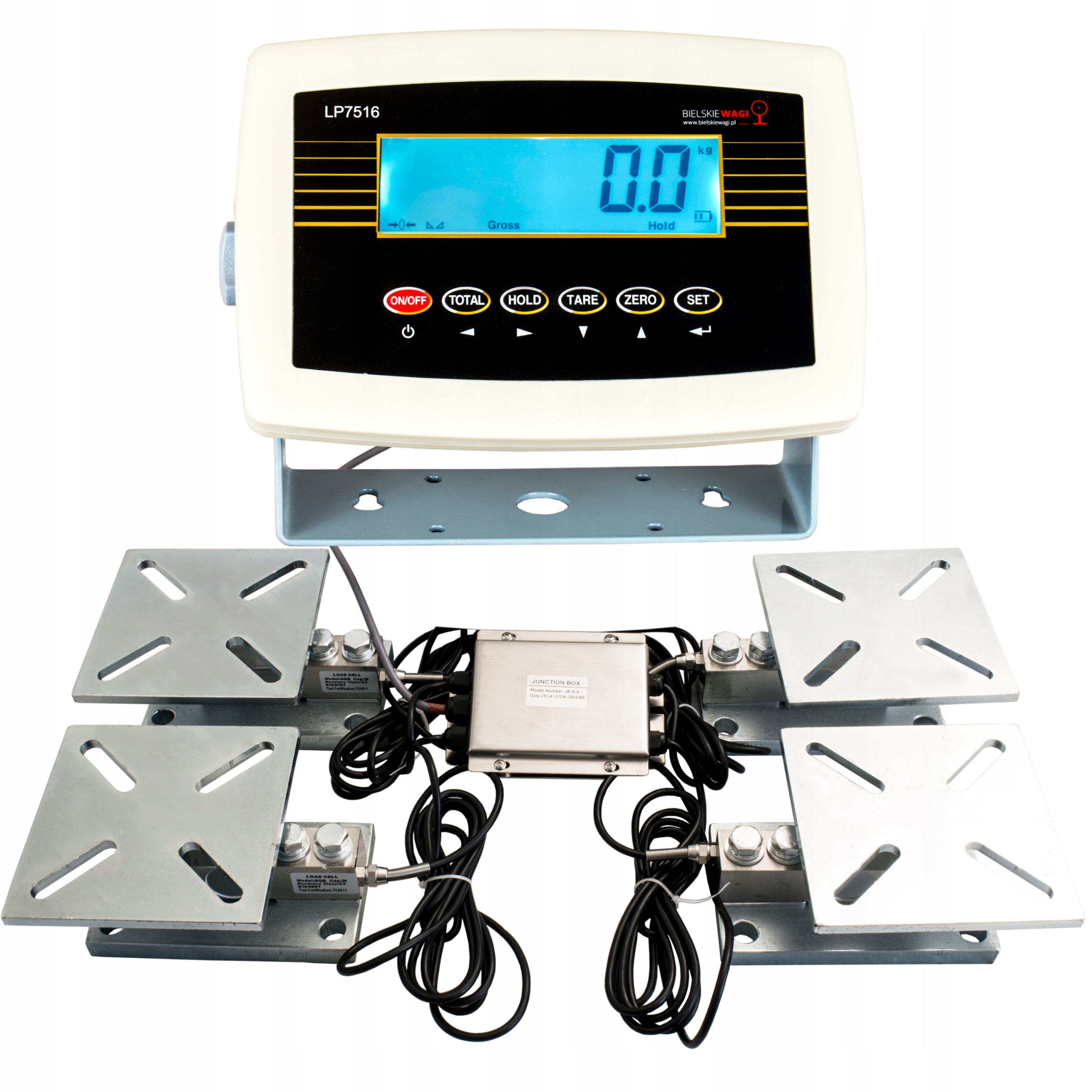 Váha pod nádrž ochlazovače mléka 4 stopy 4 t pod obilné silo Pozink