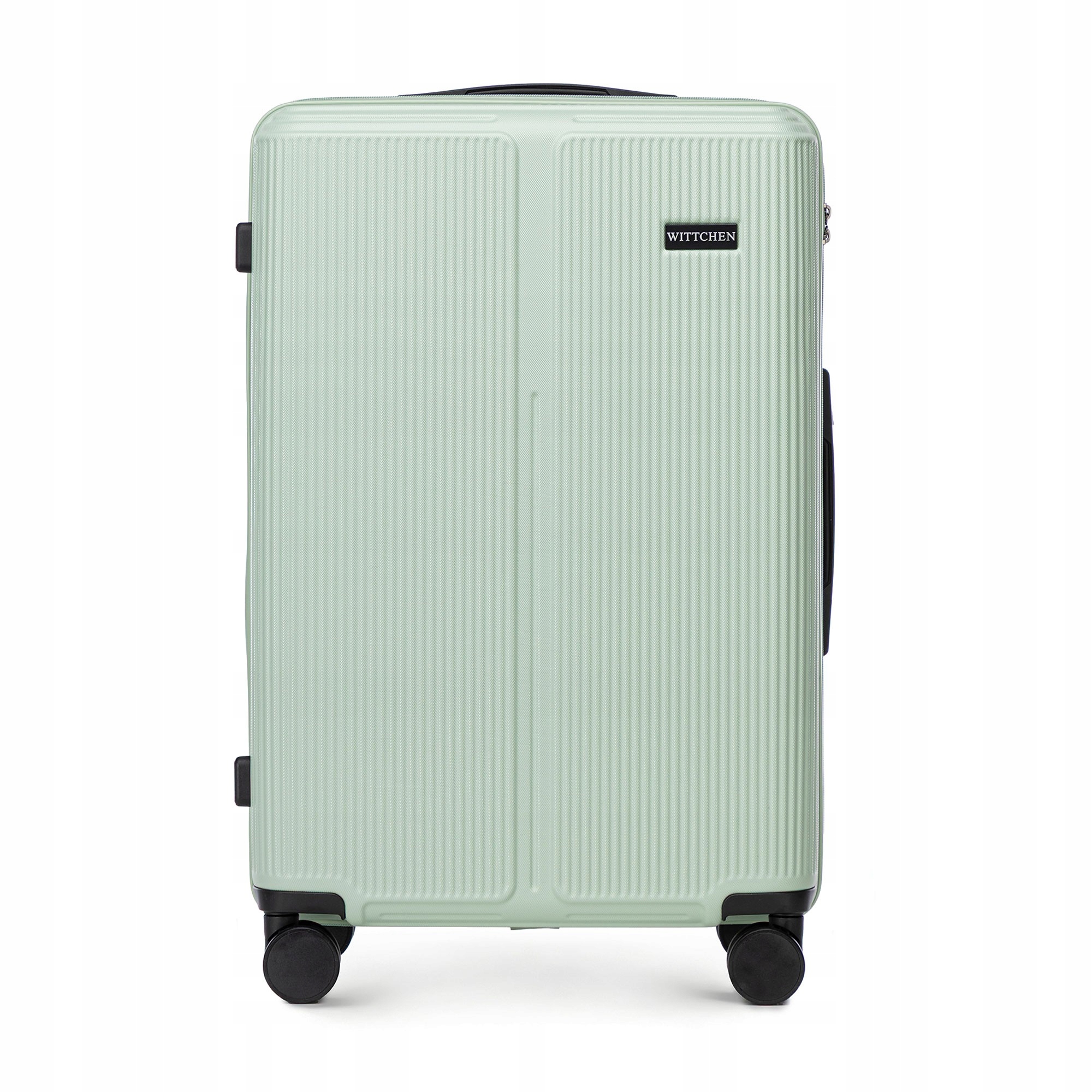 Wittchen średnia walizka 56-3A-602-80P z ABS-u w drobne paski miętowa 65L