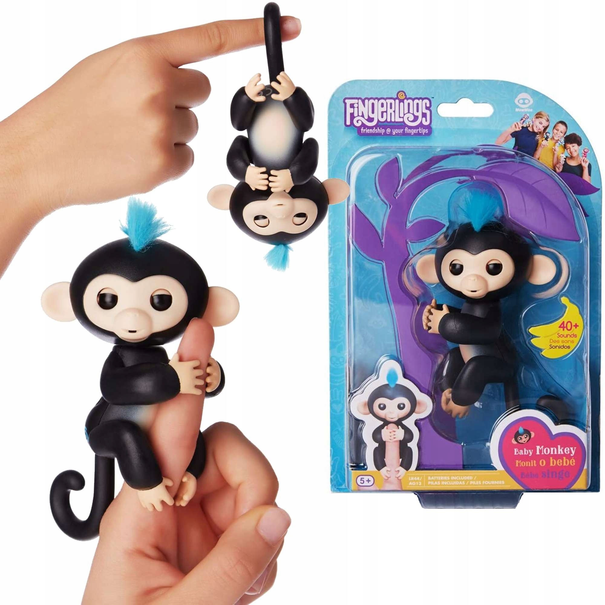 

Fingerlings Interaktywna Małpka Na Palec Dzwięki