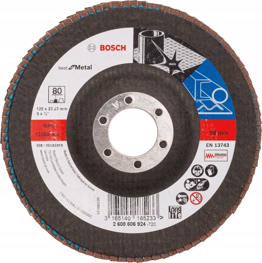 

Bosch Lamelka Wygięta Granulacja 80 125MM