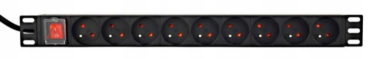 Gembird Zásuvková lišta rack Pdu 9xFR 1U 16A Fr 2 m