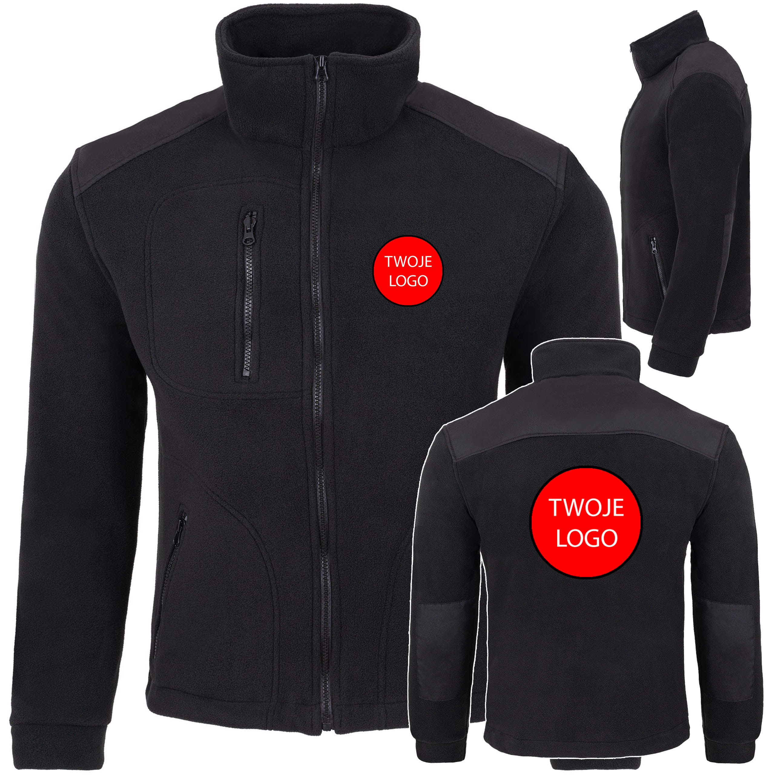 

Bluza Polar Z Własnym Nadrukiem Haftem Gruba Męski