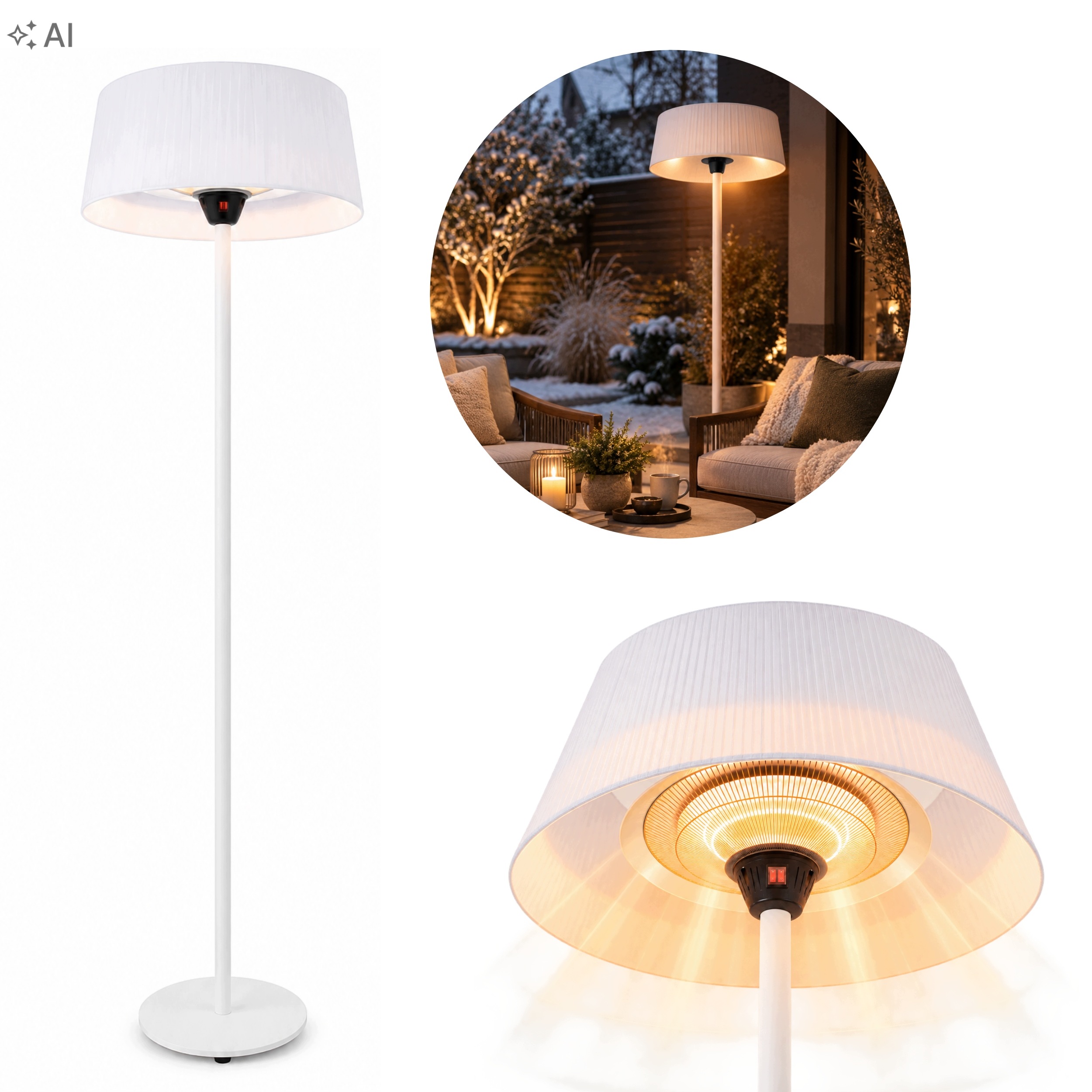 Infračervený terasový ohřívač Lampa Sunred Artix 2100W tepelný zářič