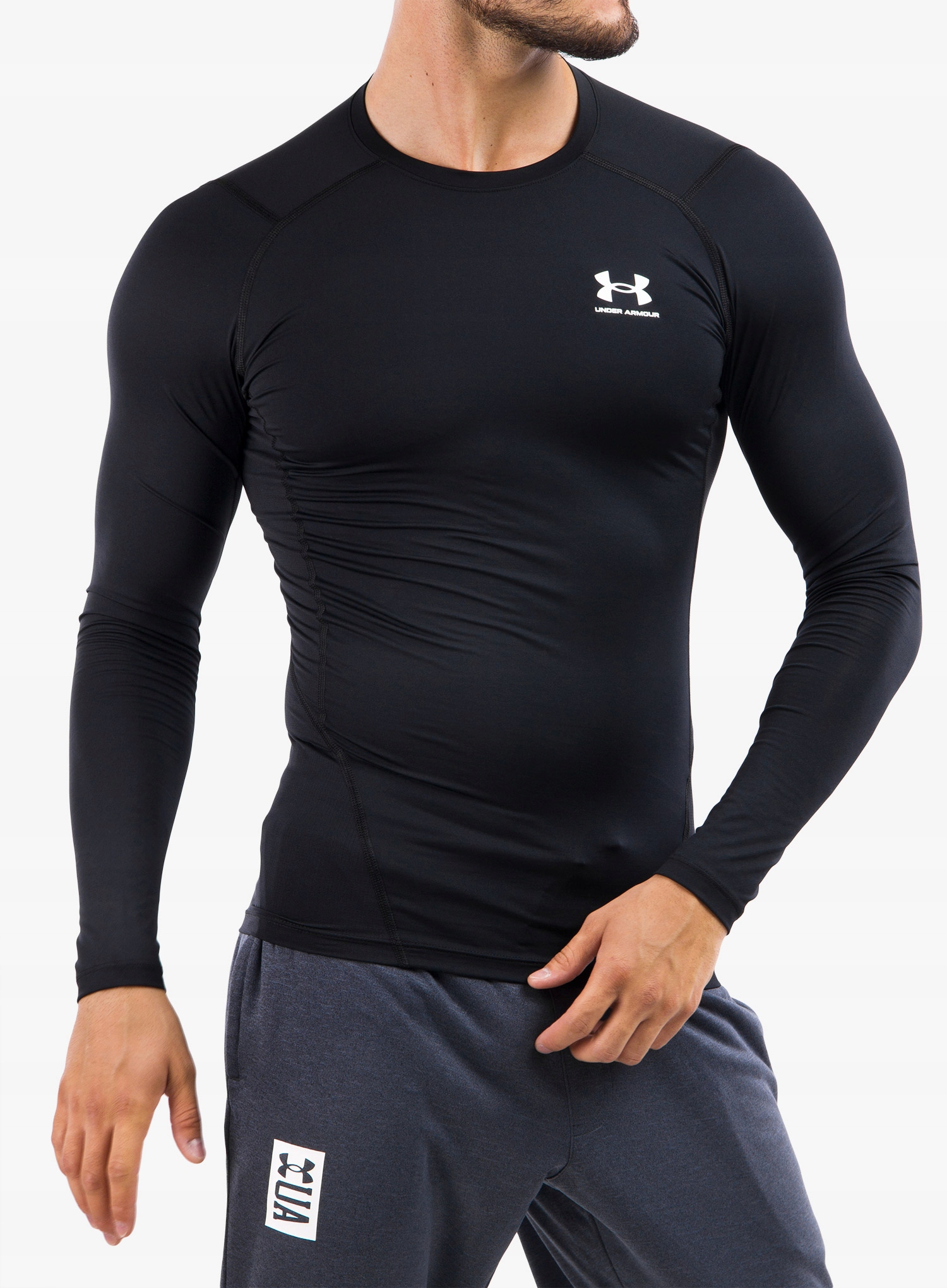 Mikina Under Armour Hg Armor Comp Ls černá/bílá XXL