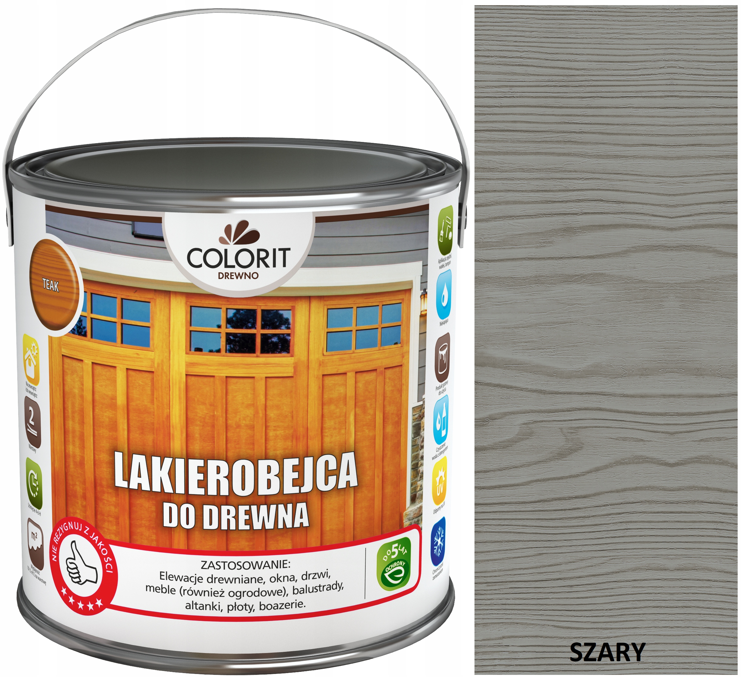 Colorit Lakovač Na Dřevo 2,5 L Šedý
