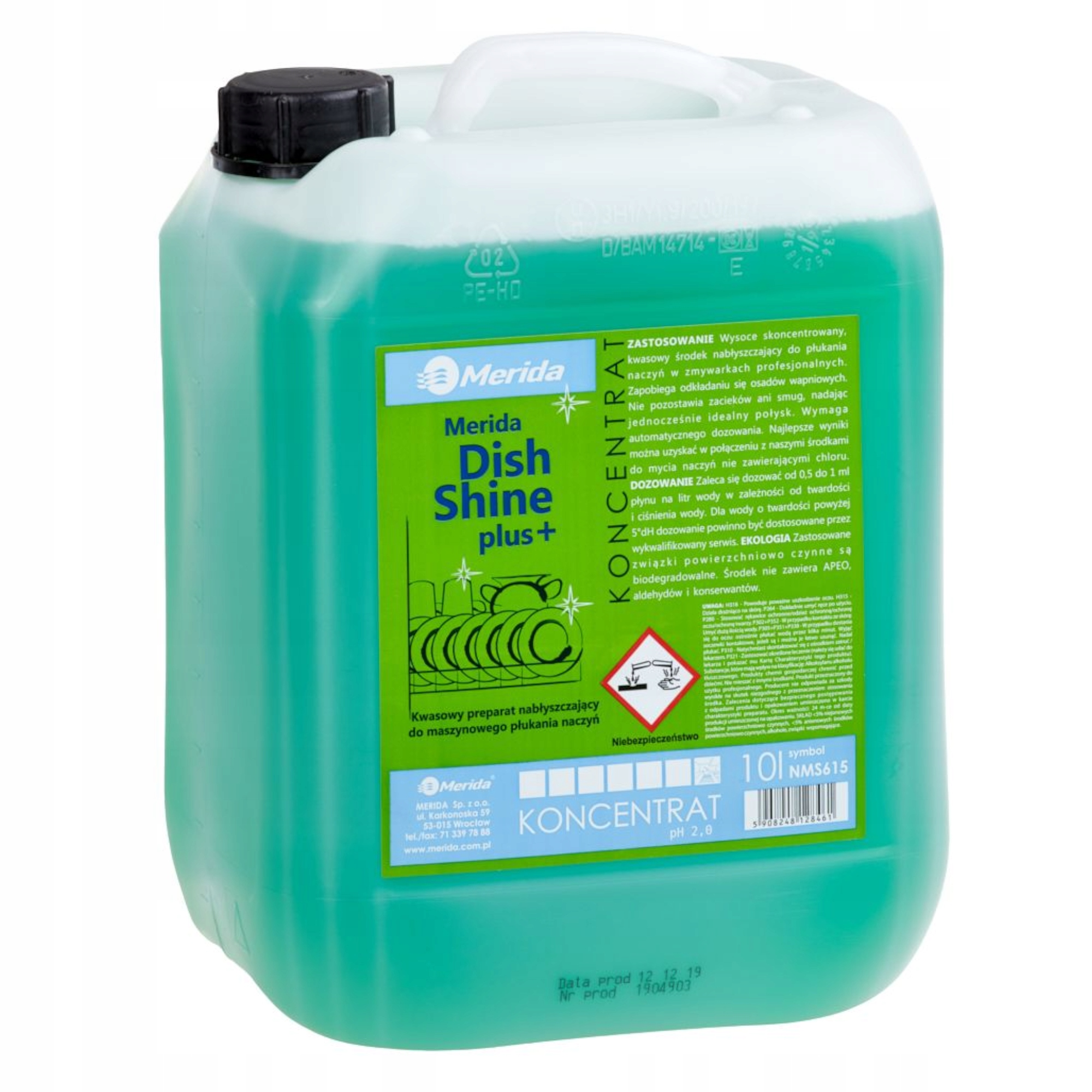 Merida Dish Shine Plus Leštidlo Pro Průmyslové Myčky Nádobí, 10 L, NMS615