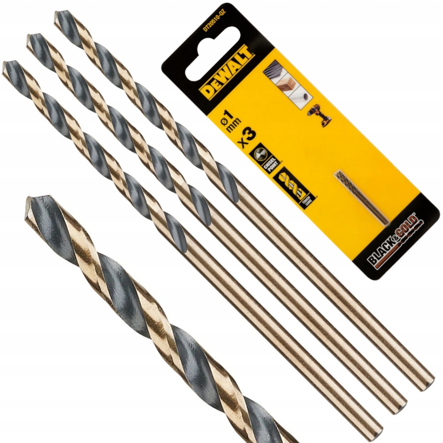 

Wiertło do metalu Hss-g 1mm 3szt DeWalt DT20510