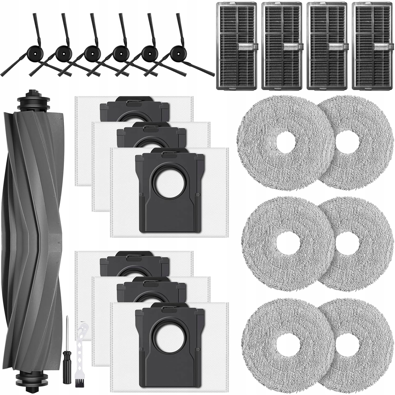 Velký Set Příslušenství Filtry Sáčky Mopy Kartáče Pro Dreame L10s Pro Ultra