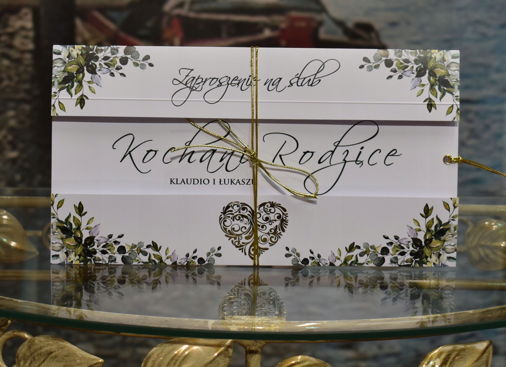 ZAPROSZENIE NA ŚLUB z PERSONALIZACJĄ dla Rodziców Marka bez marki