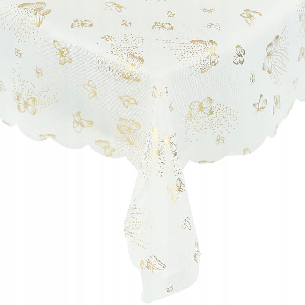 

Obrus Plamoodporny 140x220 cm Złoty Nadruk