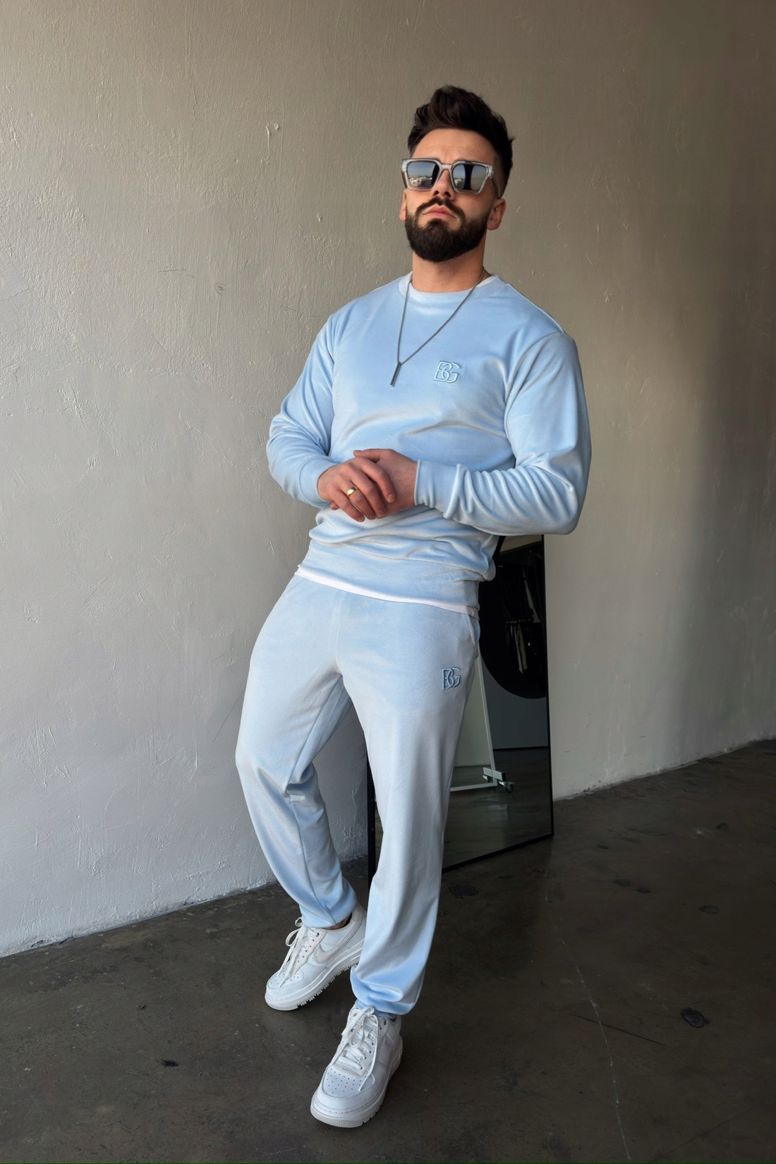 Teplákovka pánský Bg Vandal světle modrá M