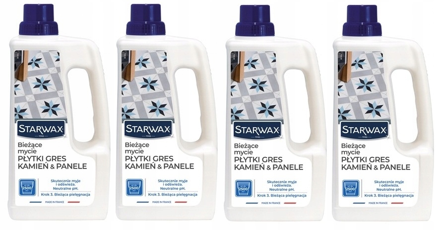 Levně 4xSTARWAX Průběžné Mytí Dlaždic, Gres, Kámen & Panely 1 L