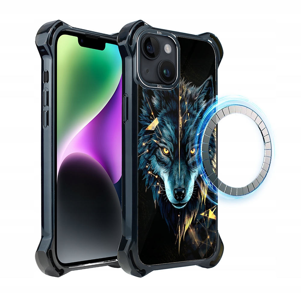 Pouzdro pro iPhone 14 Ibizu DropGuard Ultra s MagSafe, Vlk síly