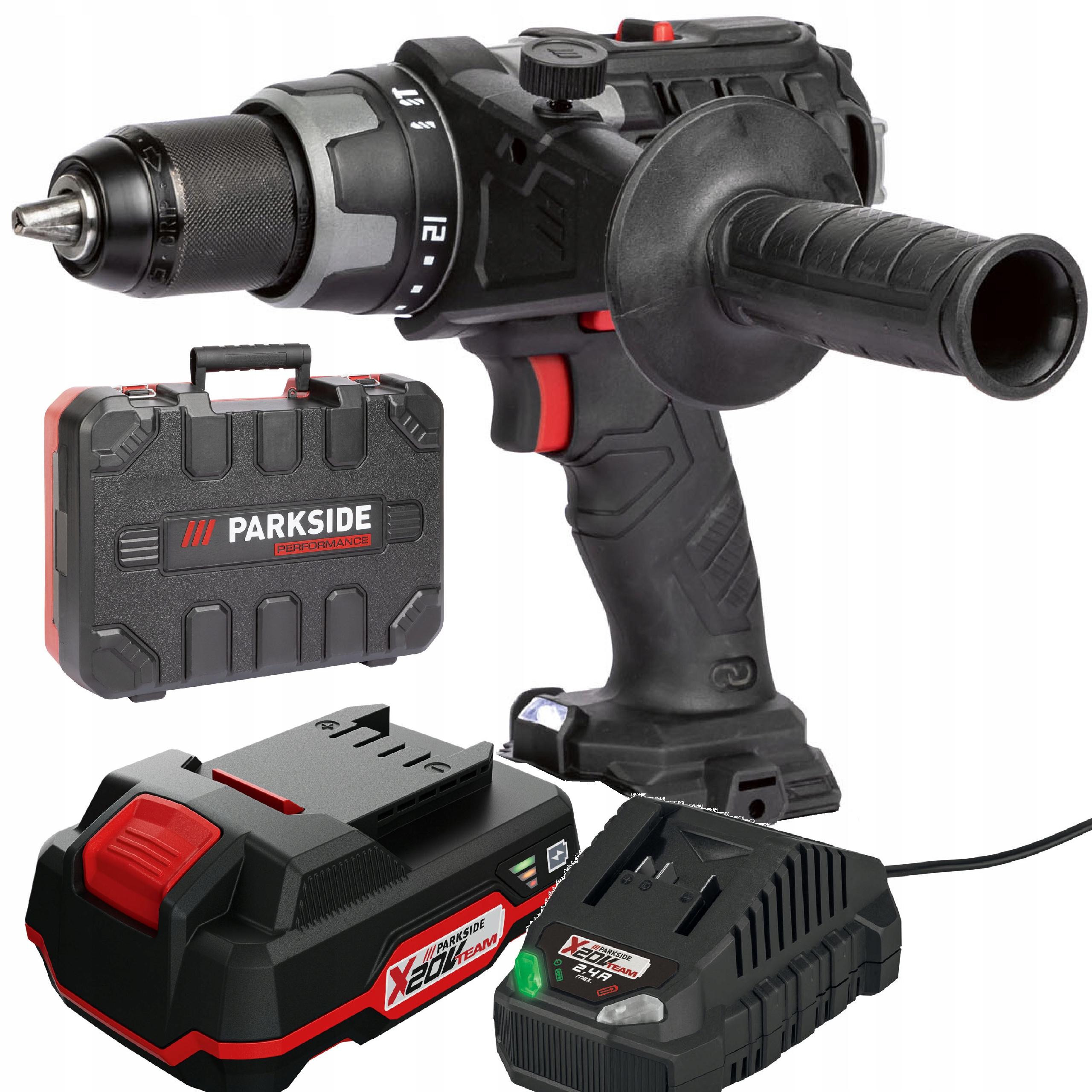 PARKSIDE PERFORMANCE wkrętarka udar 80Nm akumulator 2ah + ładowarka zestaw