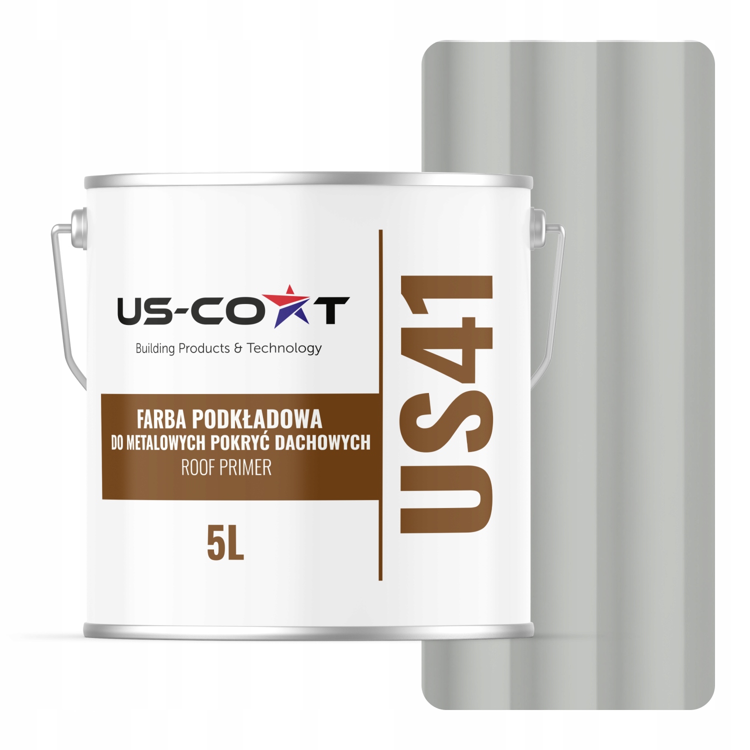 Základná Farba Na Kovové Strechy A Krytiny Svetlošedá RAL7035 5L Matná