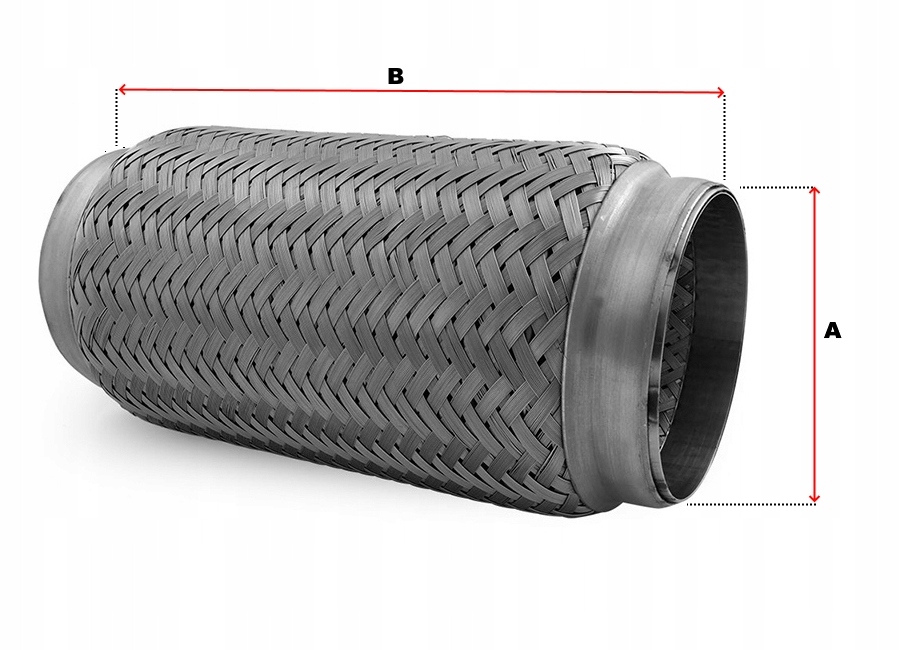 

Złącze Elastyczne 45X190mm Plecionka Wydechu Wzmoc