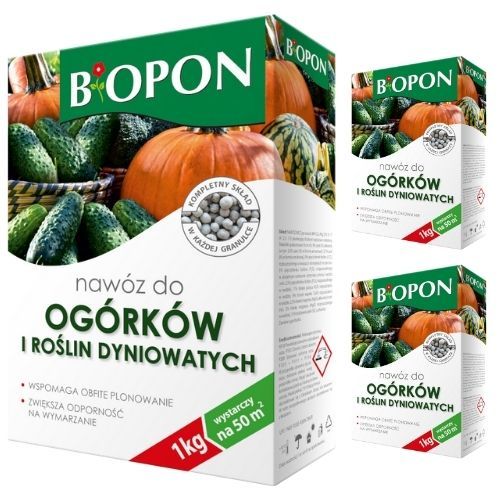 

Nawóz do ogórków i roślin dyniowatych 1kg x 3 szt.