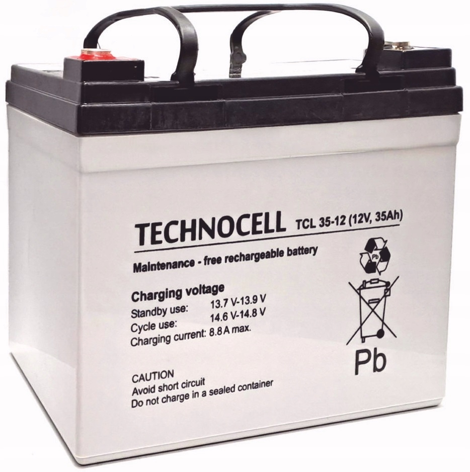 Akumulator Bateria Agm Technocell TCL35-12 12V 35AH Wózki Inwalidzkie I Ups