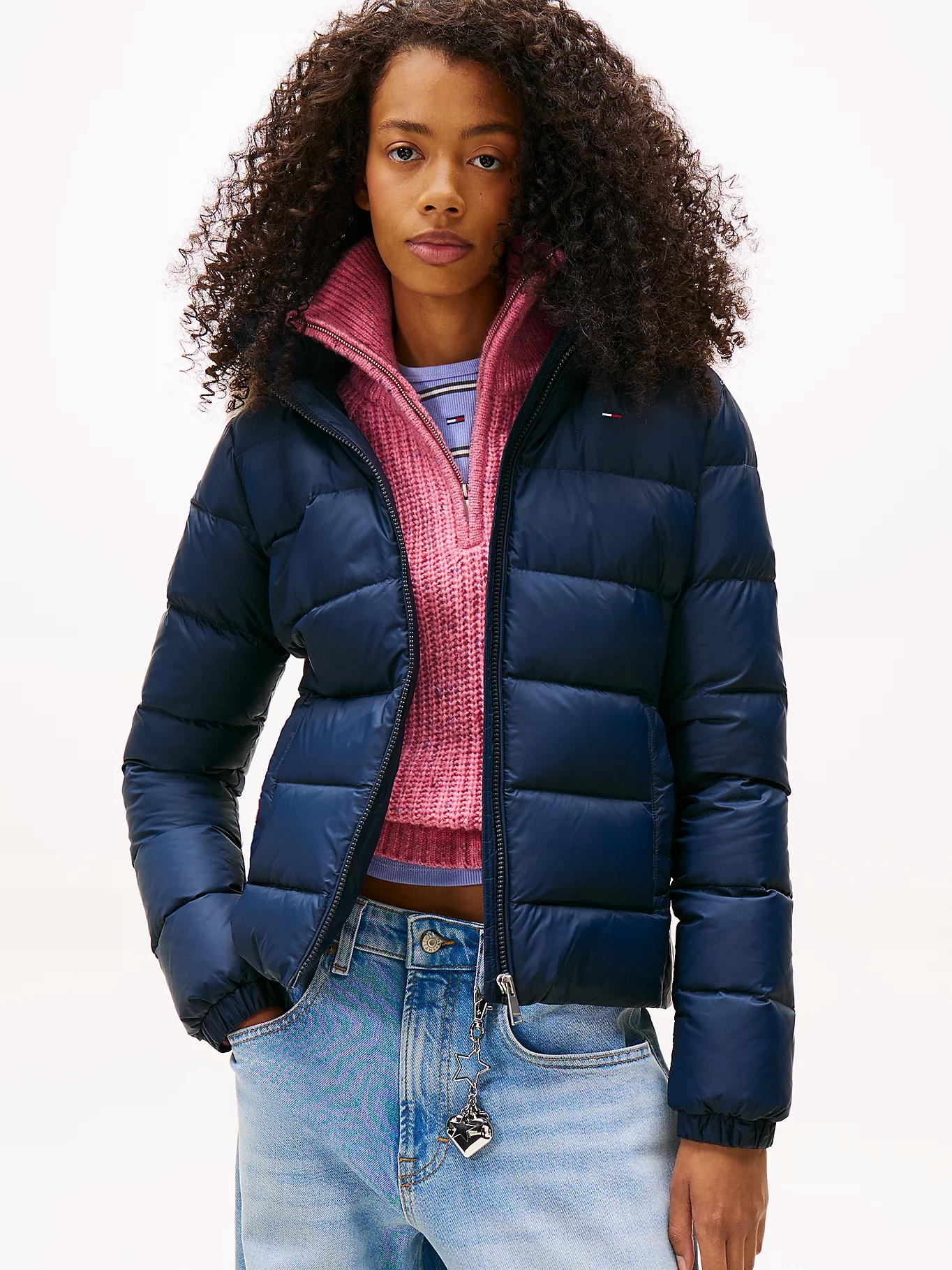 Dámská s kapucí Tommy Hilfiger XL Tmavě Modrá