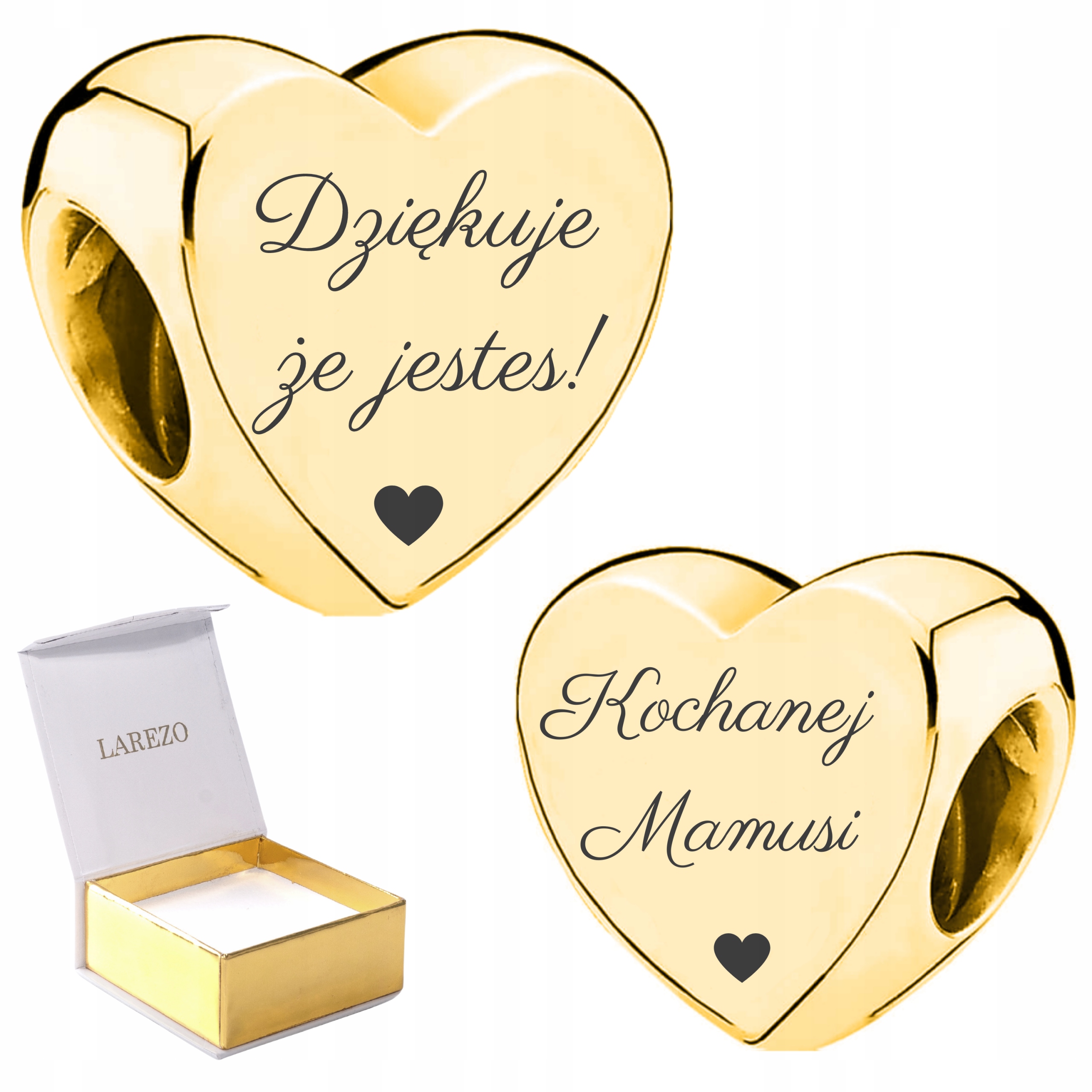 

Charms złoty Kochanej Mamusi srebro 925 z grawerem