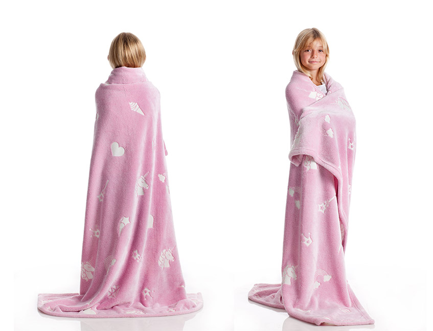 Premium Značková Deka Teplá Milá Fluo Svítící Ve Tmě 130X150 cm Kn