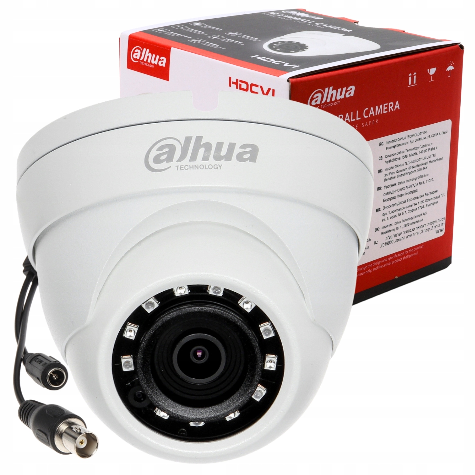 Kamera kopułkowa Dahua HAC-HDW1800M-0280B 8Mpx 4K CVI Tvi Ahd Cvbs 12x Ir