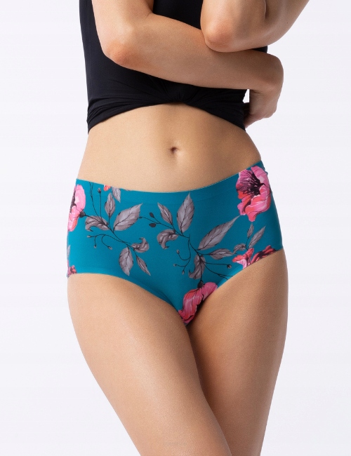 Dámské Kalhotky Julimex Kalhotky Wild Rose Maxi Bezešvé S Vysokým Pasem, Velikost S
