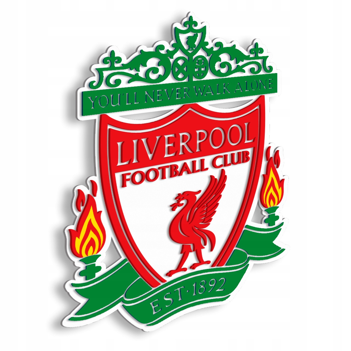 Fc Liverpool Dřevěný 3D obraz na zeď Fotbalový erb Dárek