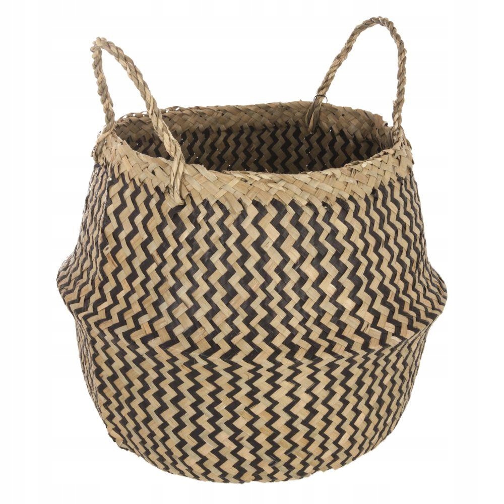 

Kosz z trawy morskiej osłona na donicę naturalny