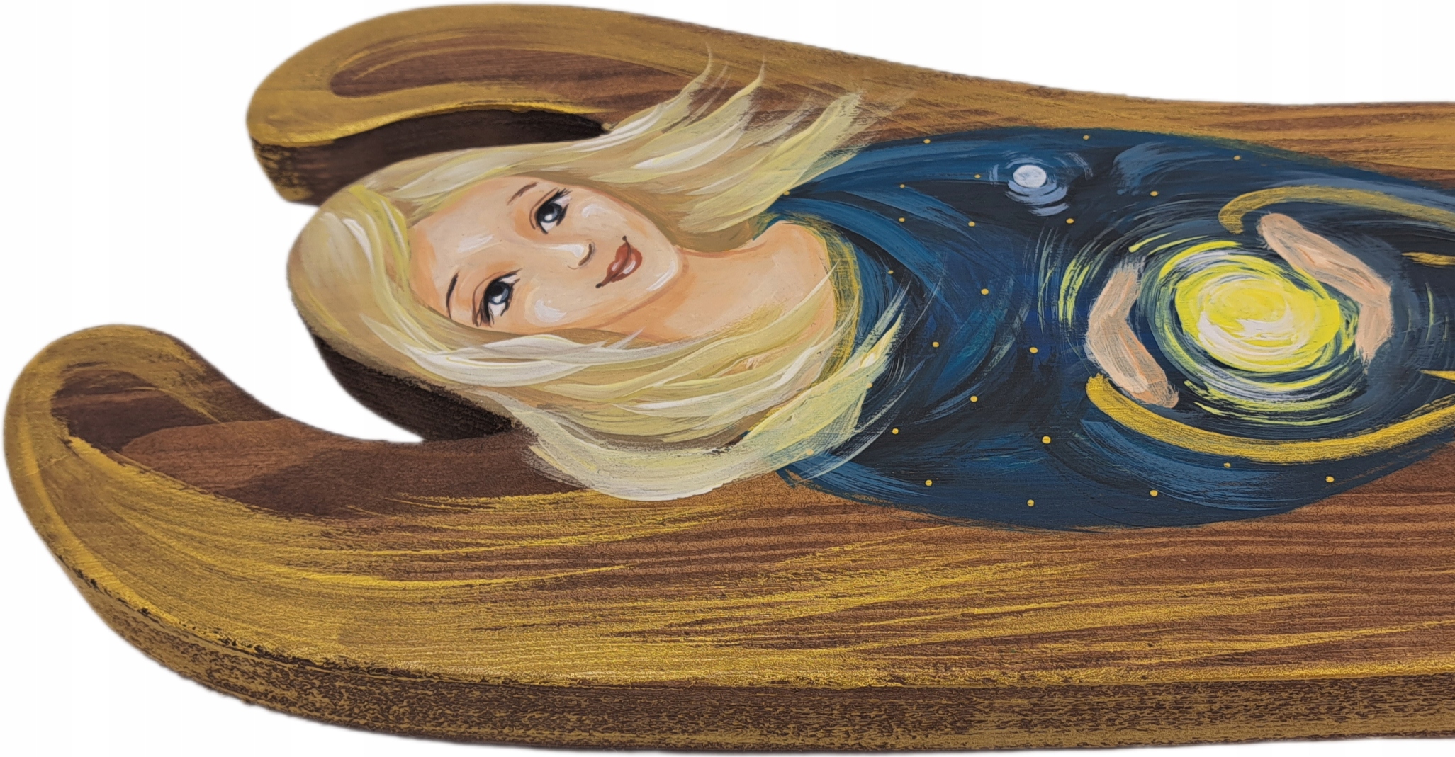 OBRAZ Drewniany Duży Anioł Hand Made Malowany Marka inna