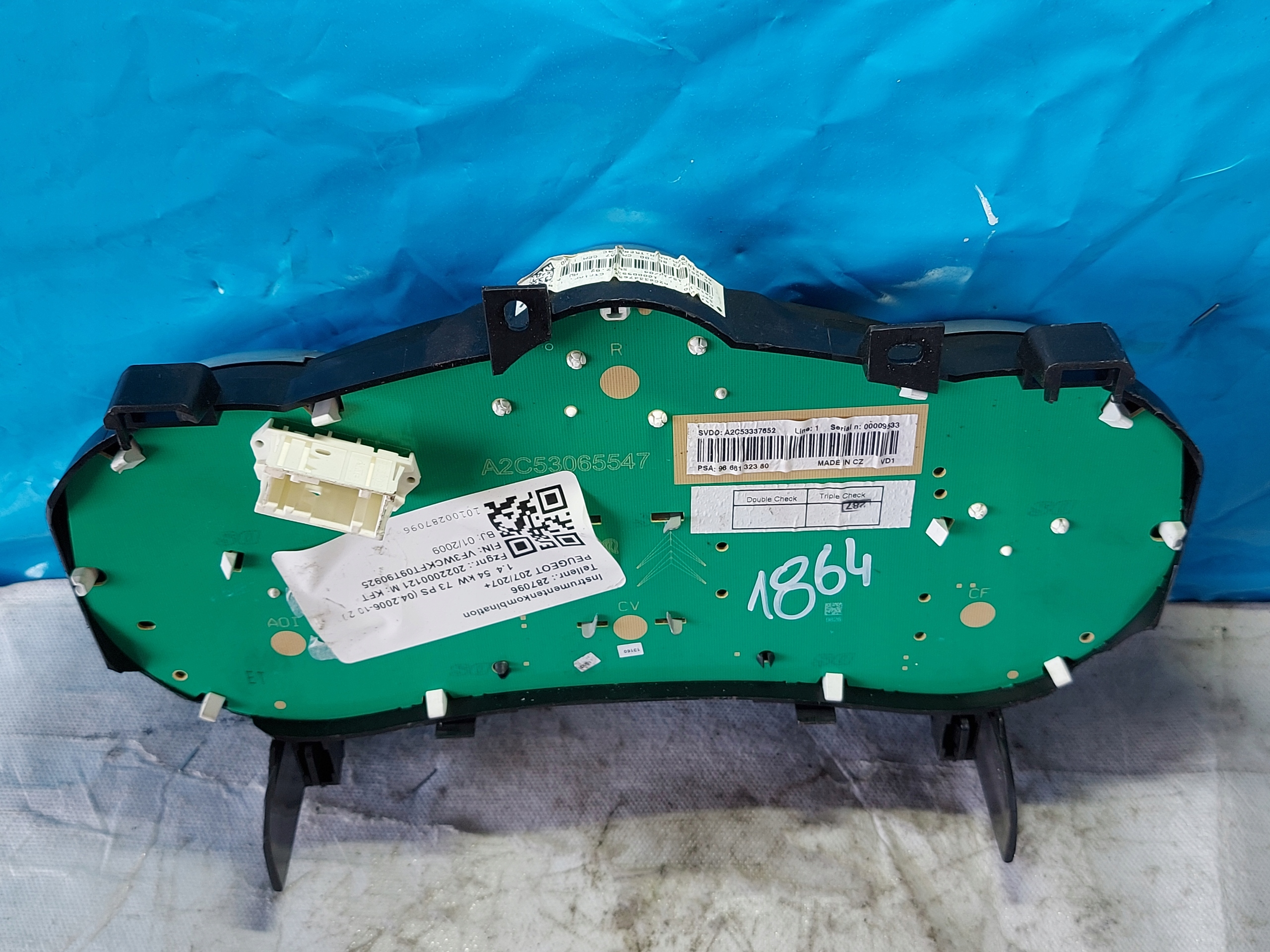 dials clock PEUGEOT 207 1.4 B A2C53065547