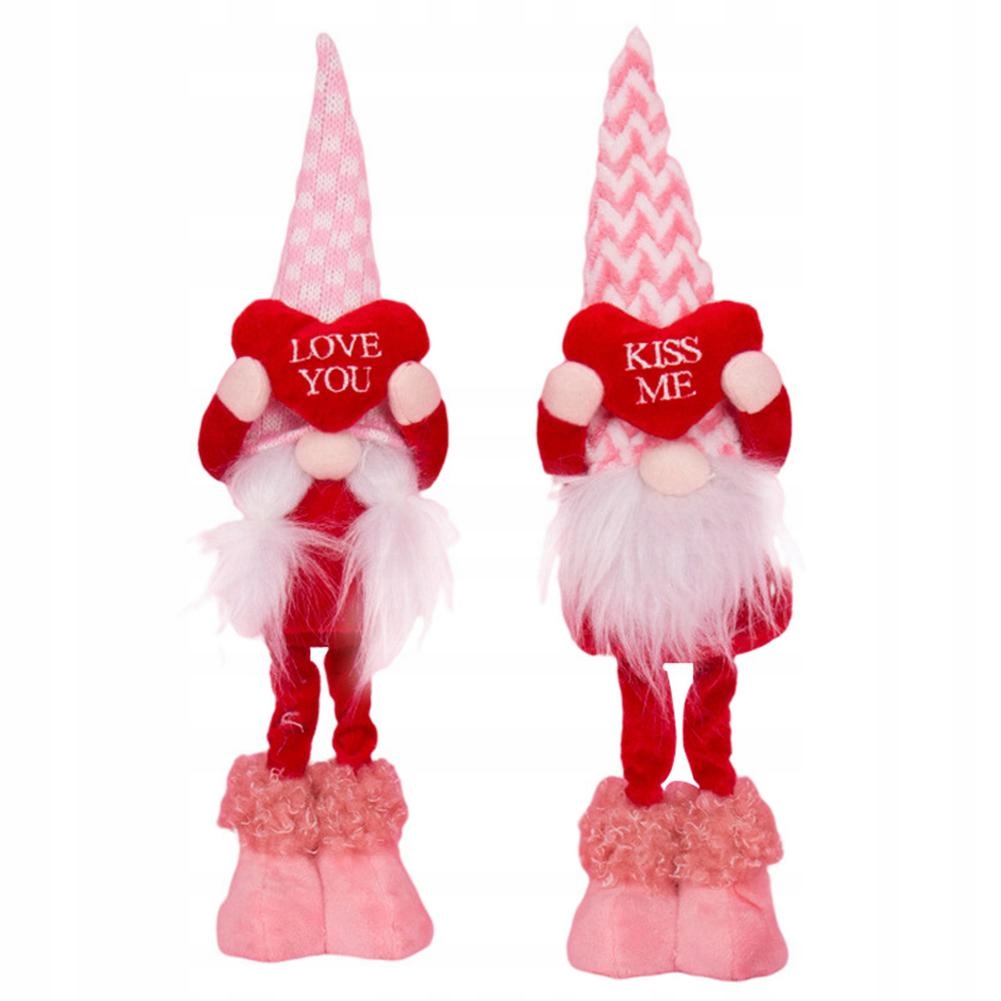 ZESTAW 2 KRASNALE NA WALENTYNKI DZIEŃ KOBIET GNOMY