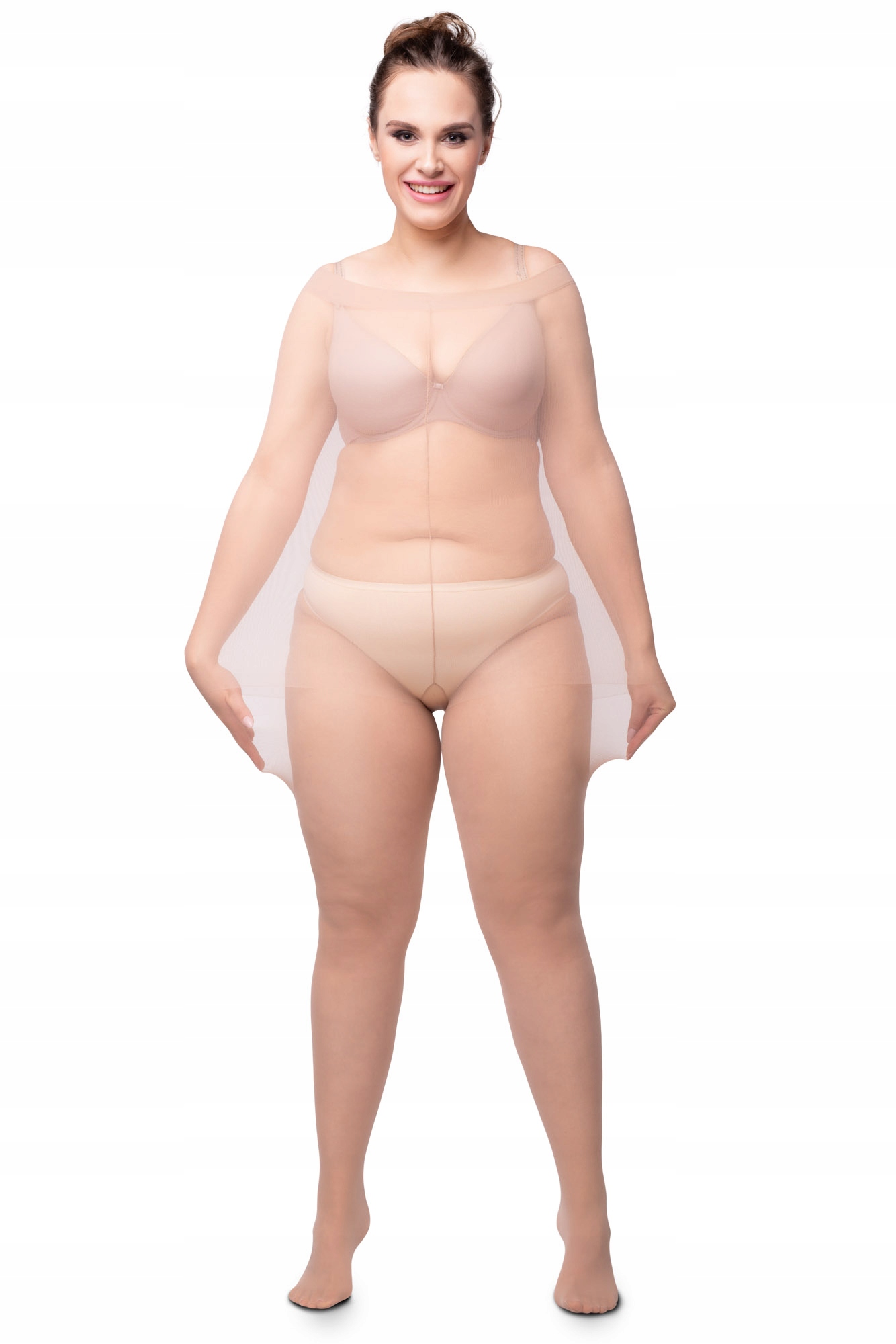 RAJSTOPY elastan , Lida Plus Size +++ 30den , biodra - 200cm Grubość 1 den