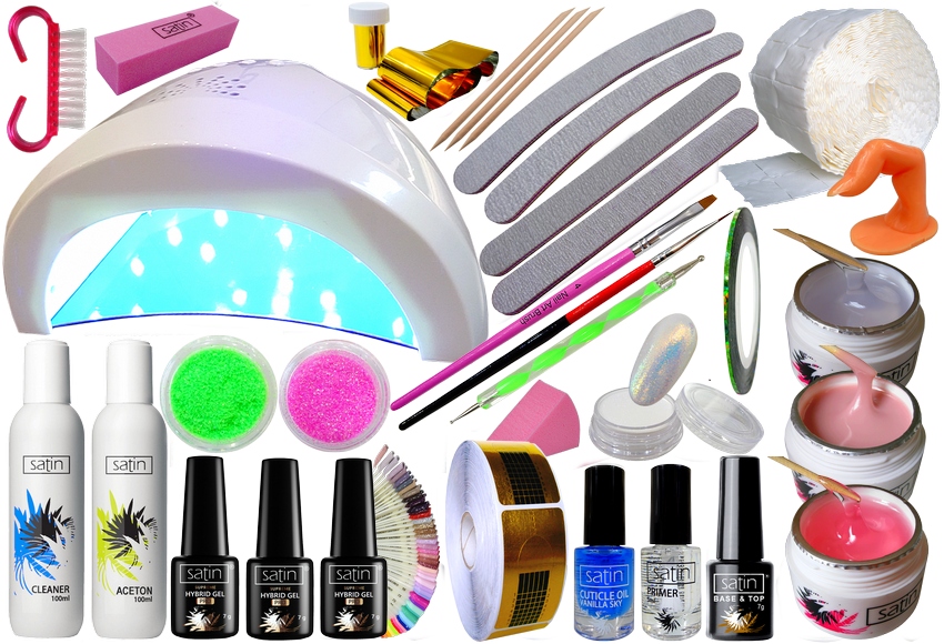 Gelově hybridní sada na nehty s lampou