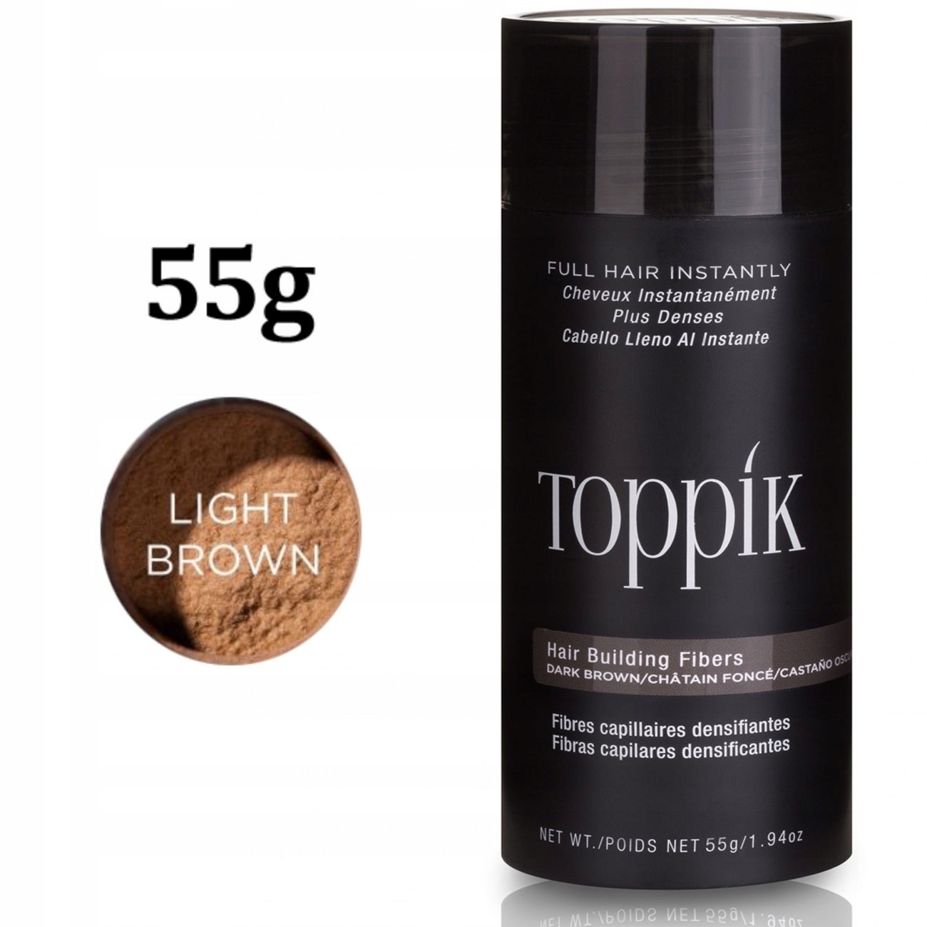 Originální kosmetika Toppik 55 g – Světle Hnědá