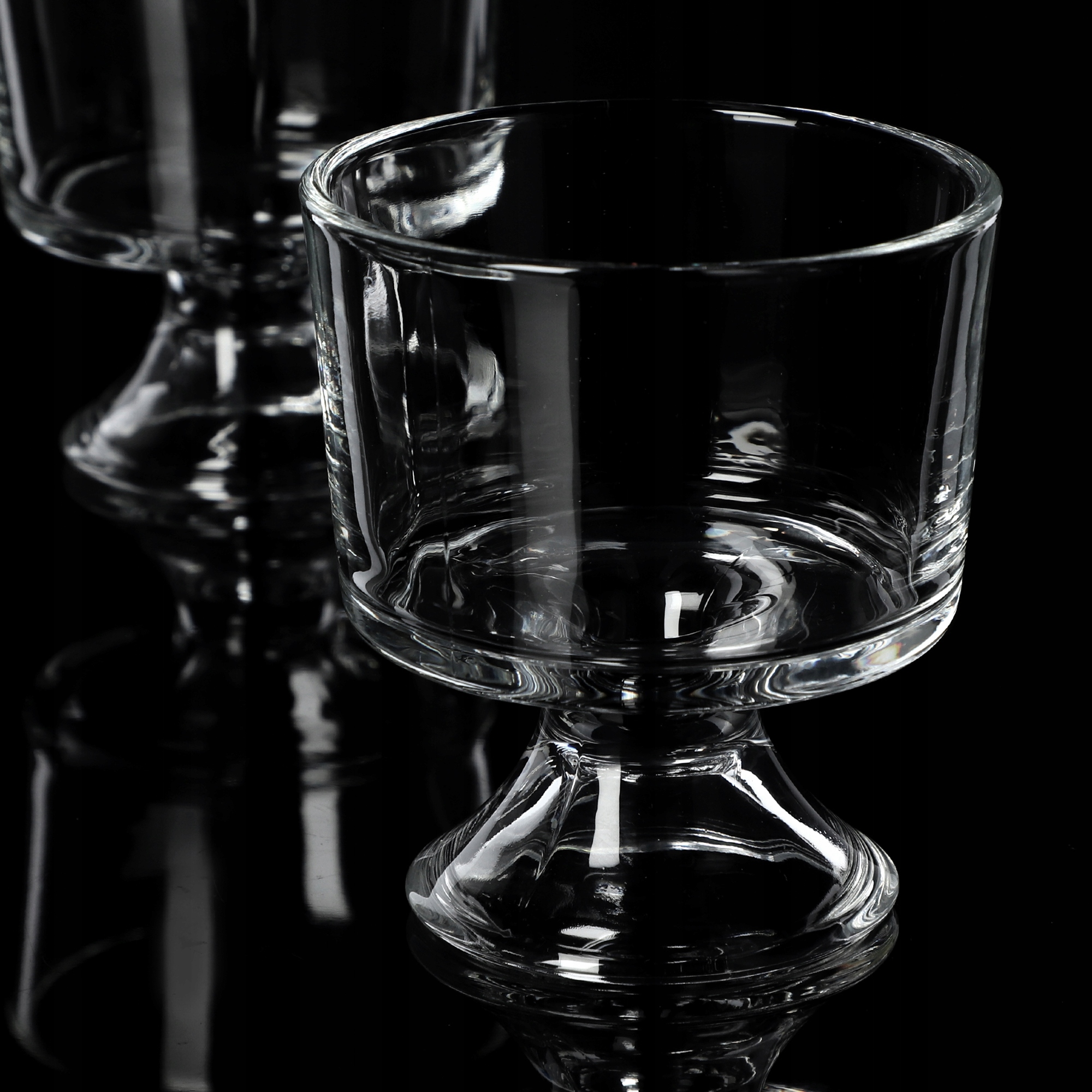 12x PUCHARKI DO DESERÓW LODÓW 280ml SZKLANE PUCHAREK NA LODY KOMPLET Kolor przezroczysty