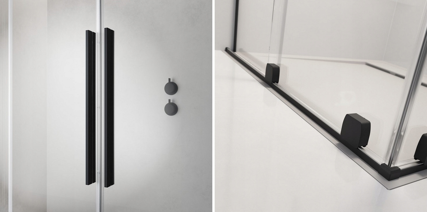 Drzwi czarne RADAWAY Furo Black DWJ 90x200 LEWE Kod producenta 10107472-54-01L, 10110430-01-01