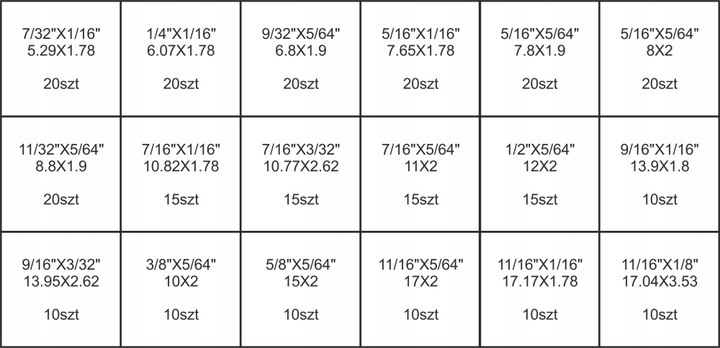 Zestaw oringów uszczelek oringi do klimatyzacji olejo r134a r1234yf 270 szt Marka Falcon
