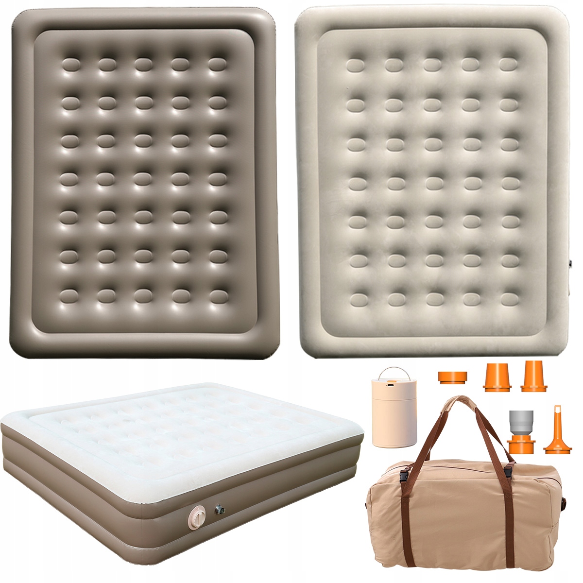 Materac automatycznie dmuchany Aerogogo PB5-01 2 osob. Łóżko sofa z pompką