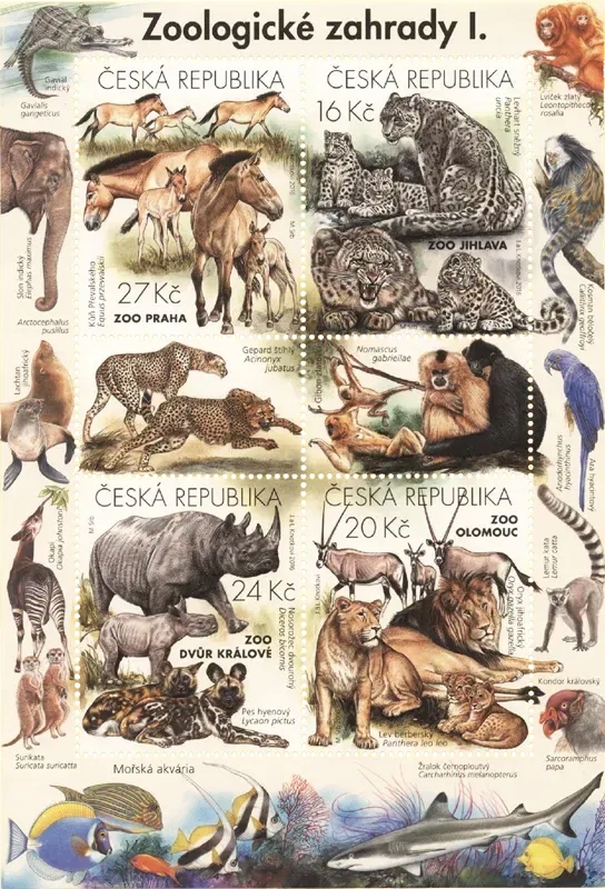 Czechy 2016 MNH F/VF. Ogrody zoologiczne