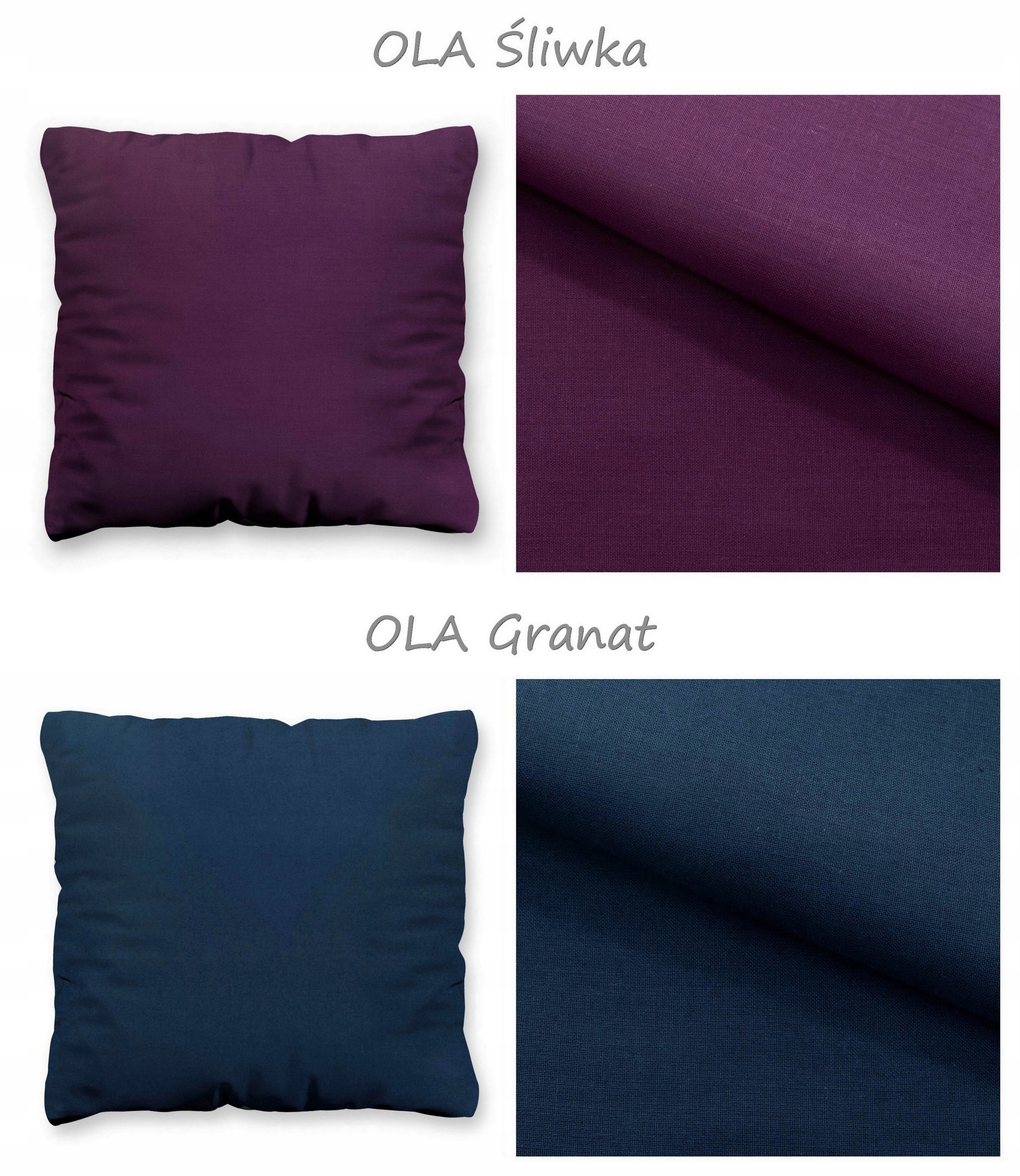 Poszewka na poduszkę 45x45 bawełniana do spania dekoracyjna na zamek suwak Wzór dominujący Gładki