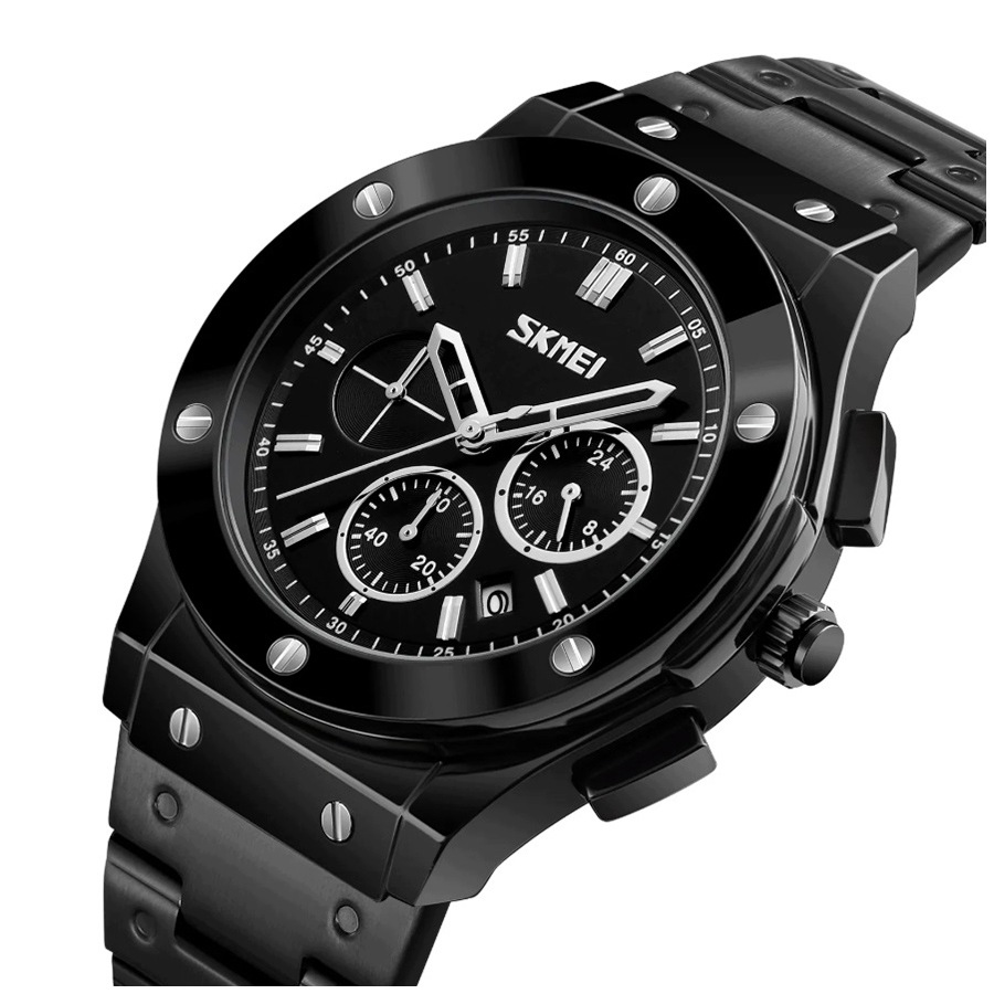 Pánské hodinky Skmei skm.191571ba.mn ocelový náramek chronograf datumovka
