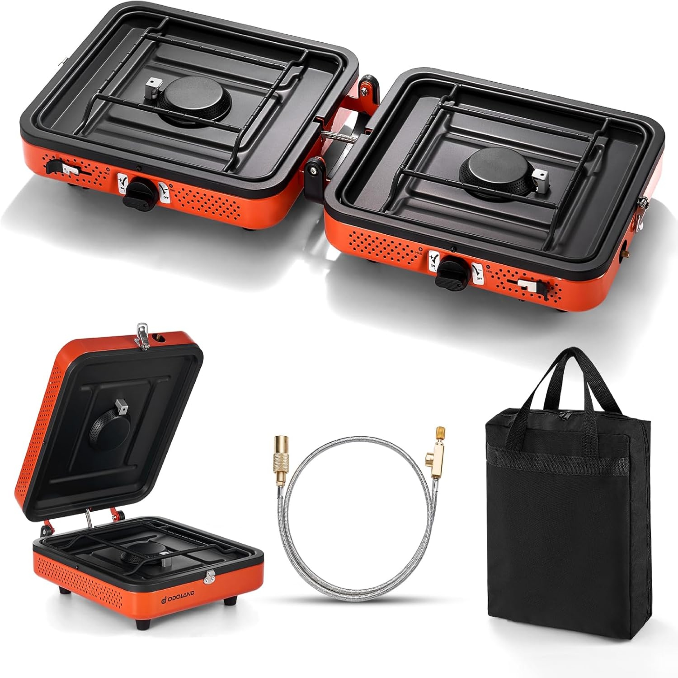 Turistický Přenosný Plynový Vařič Se Dvěma Skládacími Hořáky Odoland