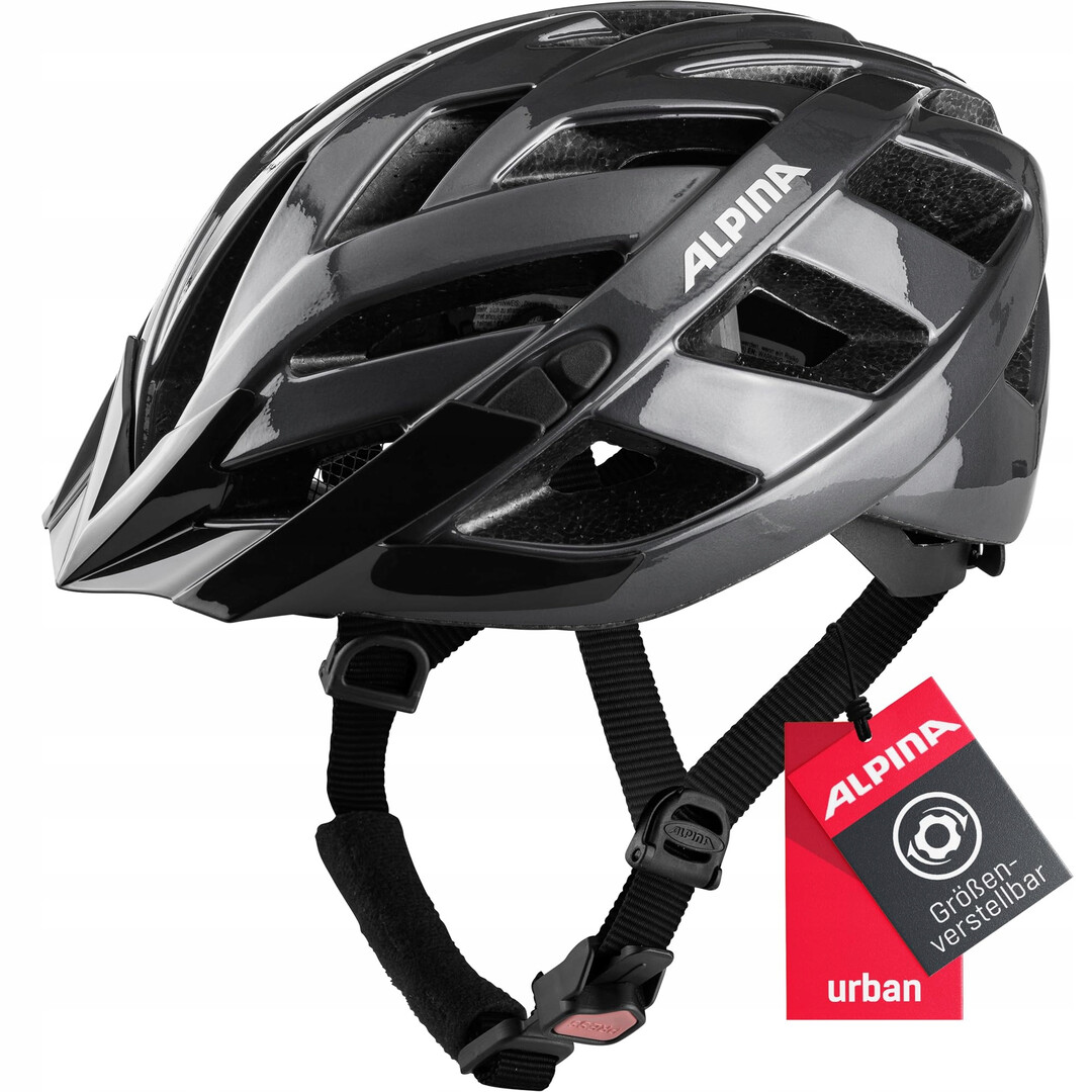 Alpina Panoma Classic, black gloss, 52-57 cm, optymalnie wentylowany kask