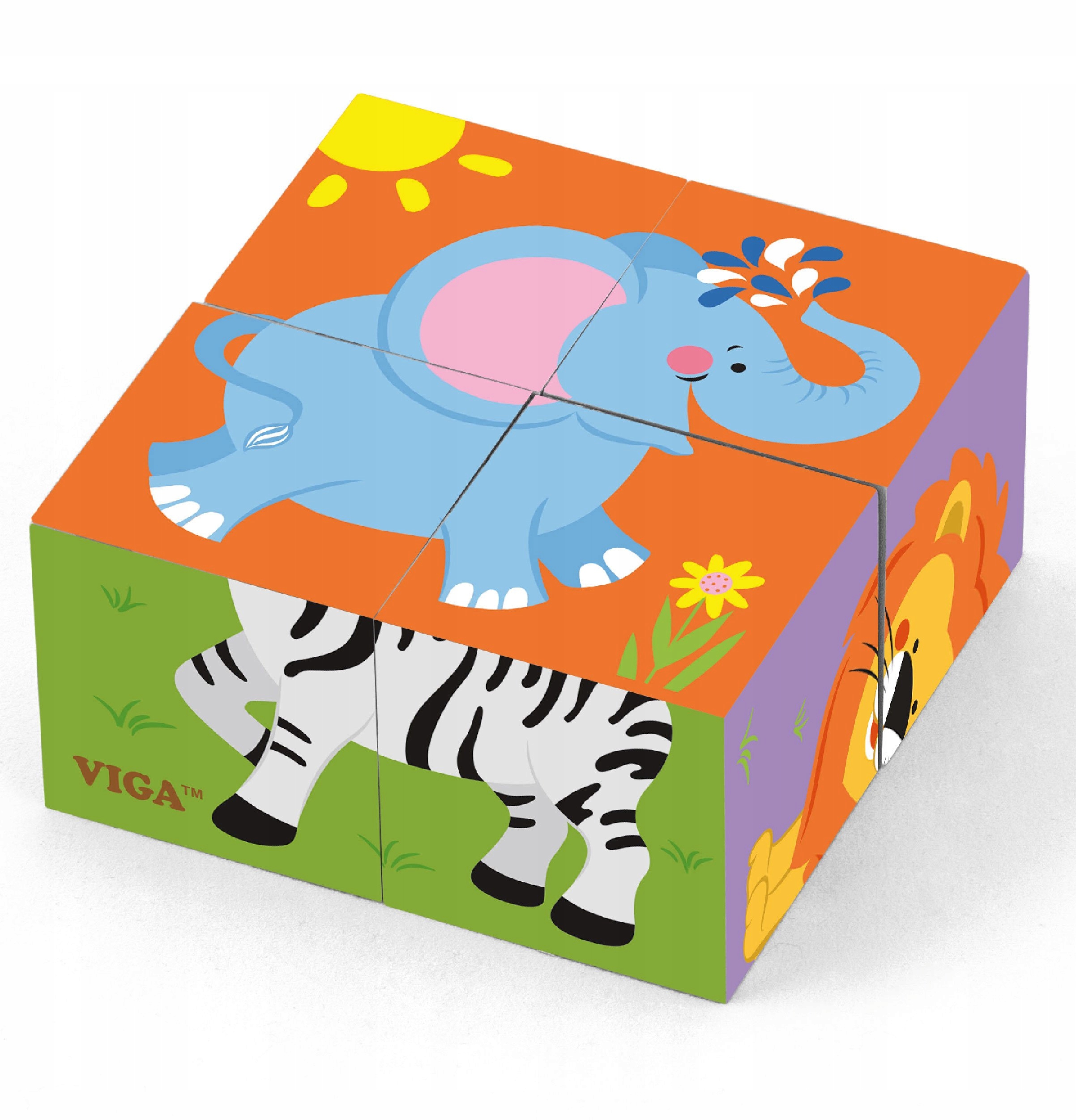 

Viga Układanka Puzzle Zoo Drewniane Montessori