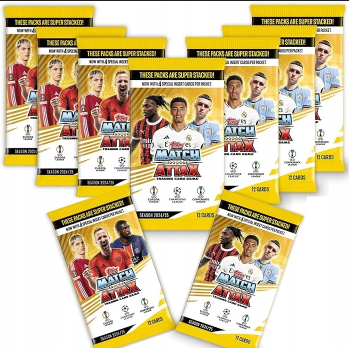 Match Attax Uefa Champions League 24/25 Topps 10 saszetek 120 kart