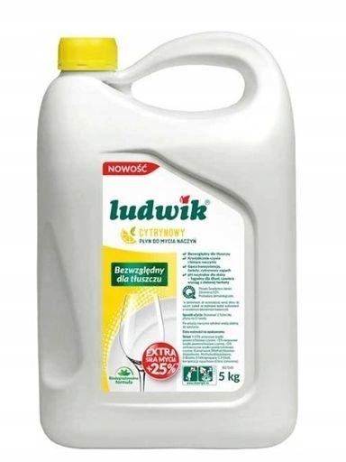 Levně 2x Ludwik, Tekutý prostředek na mytí nádobí Citron, 5 l