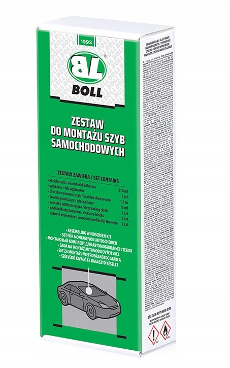 

Boll Zestaw do montażu szyb samochodowych 7 części