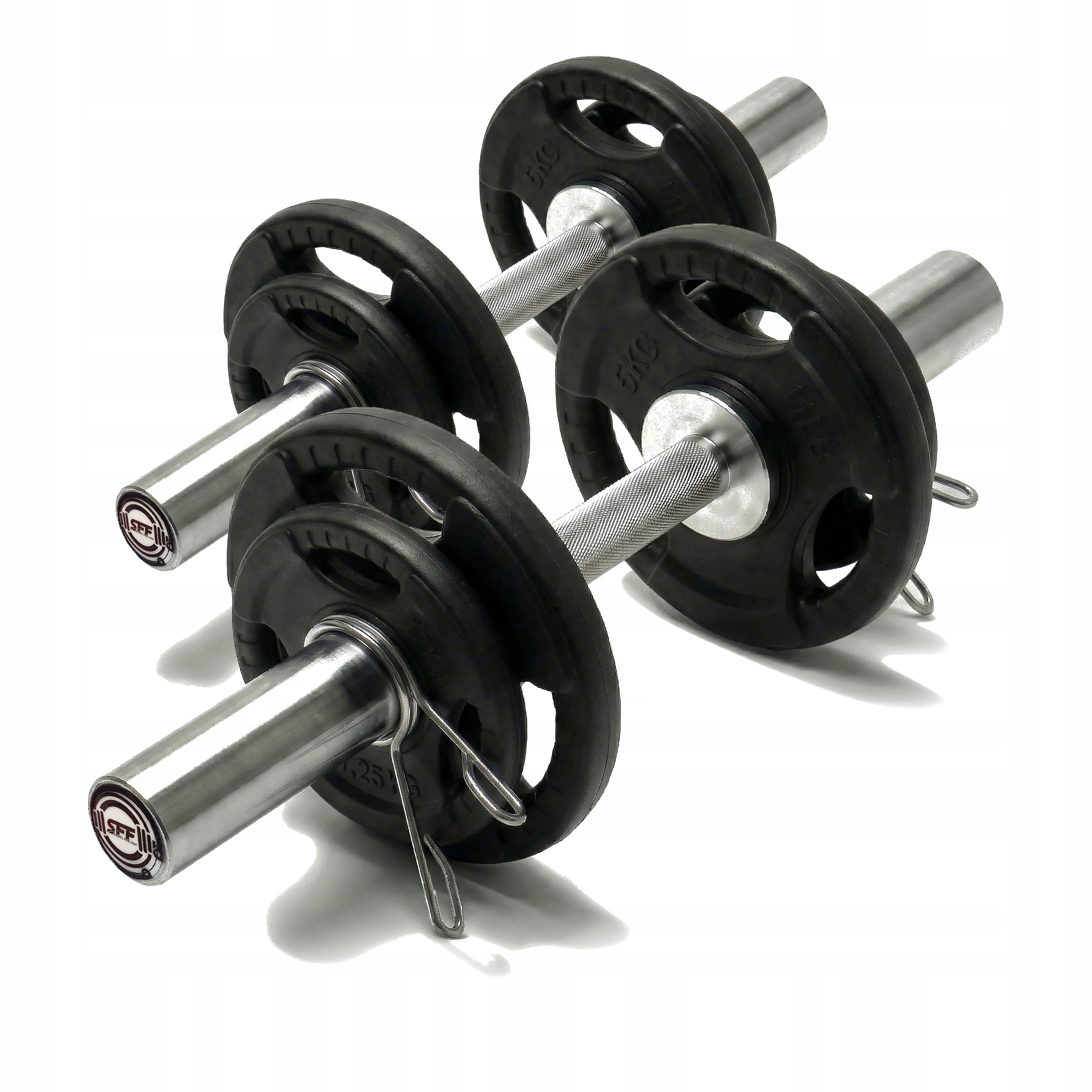 Hantle Żeliwne Olimpijskie Gumowane Zestaw 32KG 2 Hantel Hantelki 50MM