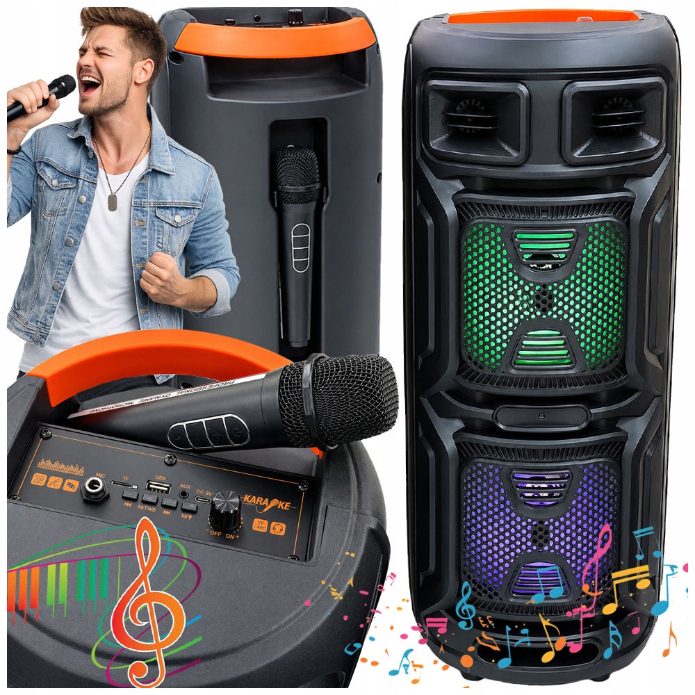 Bluetooth Bezdrátový Reproduktor Přenosný Usb Rádio Fm Aux Karaoke Velký